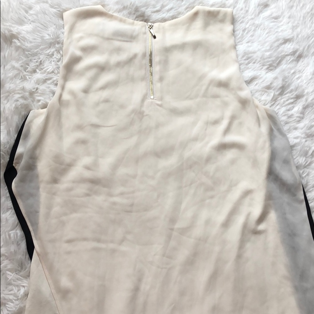 WHBM NWT black/cream Overlay Shell top - Picture 8 of 8